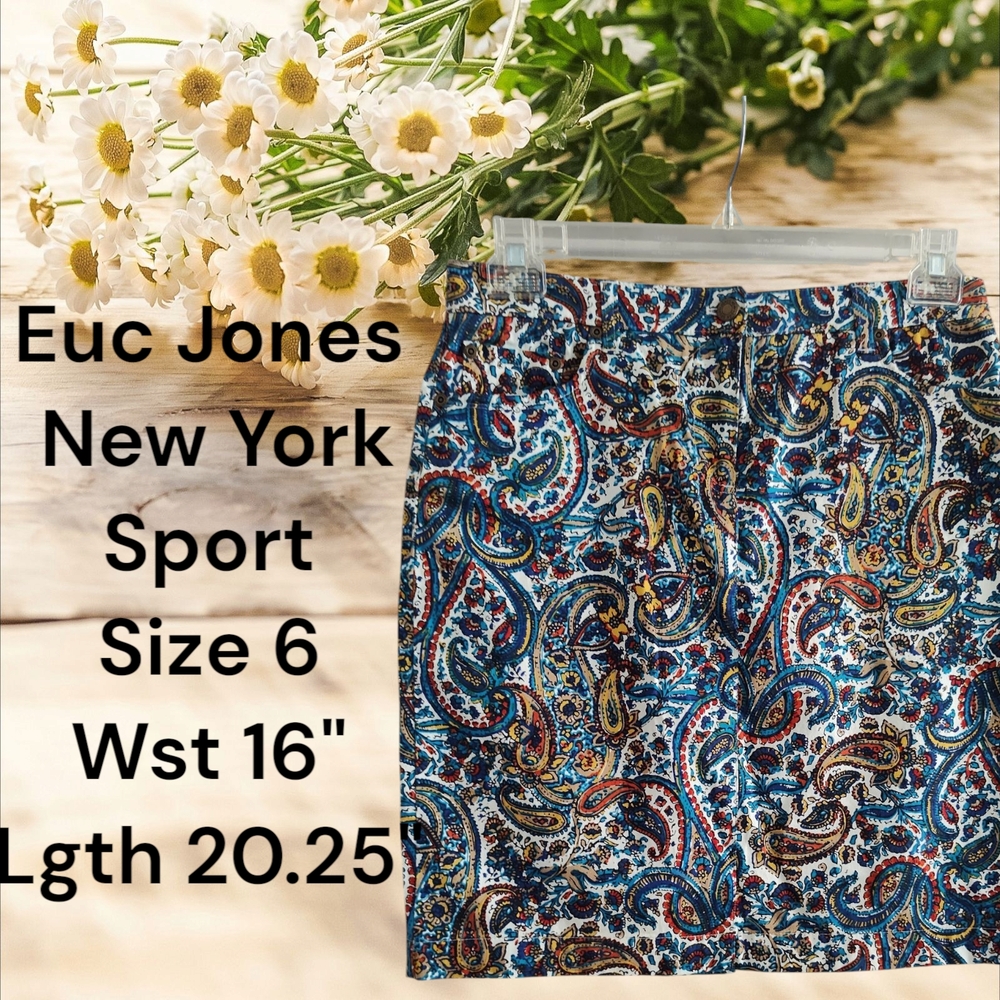 Jones New York Multicolor Paisley Skirt Size 6